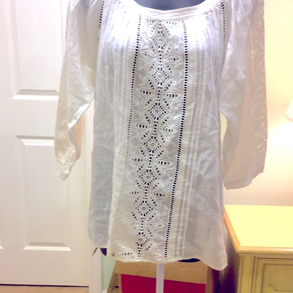 Karen Kane tunic top, off white